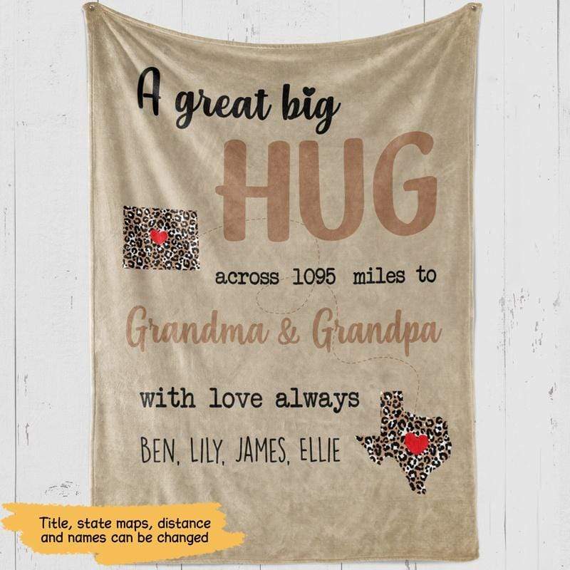 Fleece Blanket A Great Big Hug To Personalized Fleece Blanket 60" x 80" - BEST SELLER