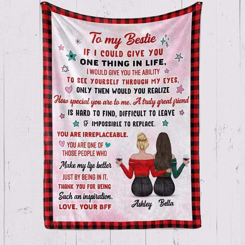Fleece Blanket To My Bestie Charming Girls Personalized Fleece Blanket