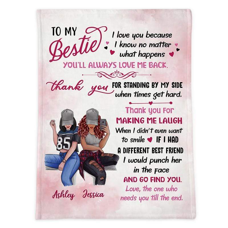 Fleece Blanket To My Selfie Bestie Personalized Fleece Blanket 60" x 80" - BEST SELLER
