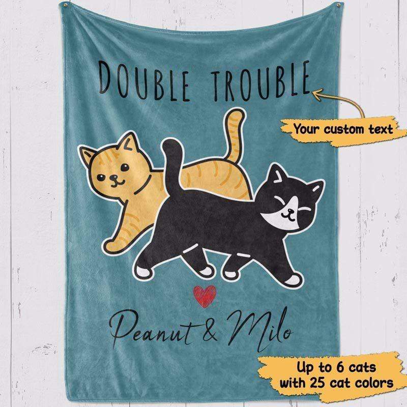Fleece Blanket Walking Cat Personalized Fleece Blanket 60" x 80" - BEST SELLER