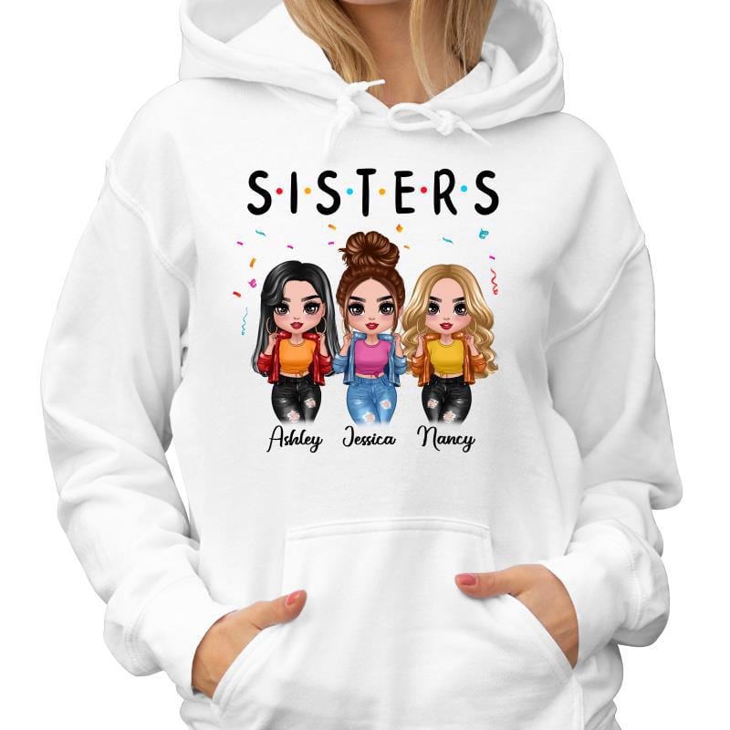 Hoodie & Sweatshirts Friends Sisters Besties Cool Doll Personalized Hoodie Sweatshirt