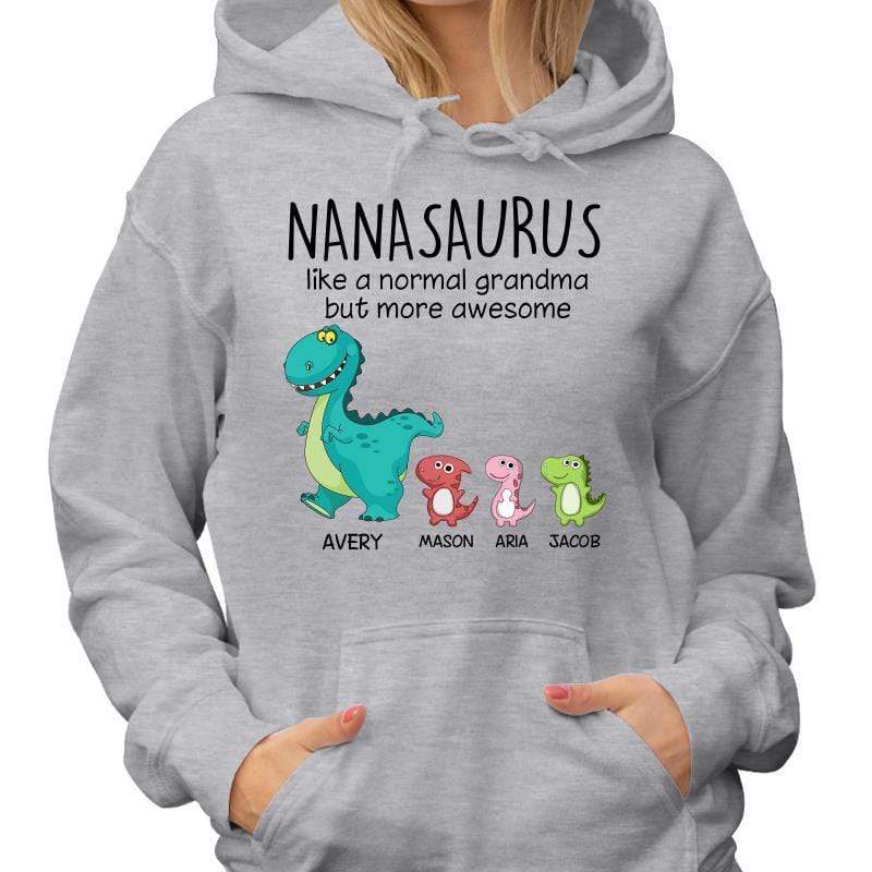 Hoodie & Sweatshirts Grandmasaurus And Kids Personalized Hoodie Sweatshirt