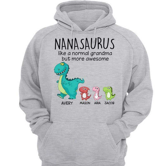 Hoodie & Sweatshirts Grandmasaurus And Kids Personalized Hoodie Sweatshirt Hoodie / Ash Hoodie / S