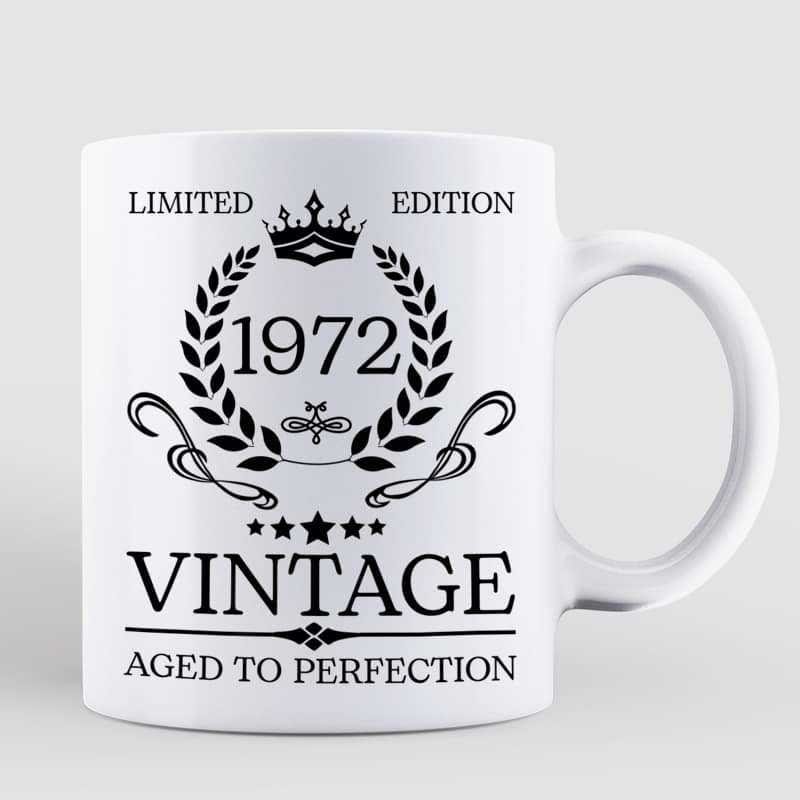 Mug Aged To Perfection Birthday Gift Birth Year Family Gift Personalized Mug