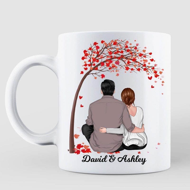 Mug Couple Under Valentine Tree Valentine's Day Gift For Him For Her Personalized Mug 11oz