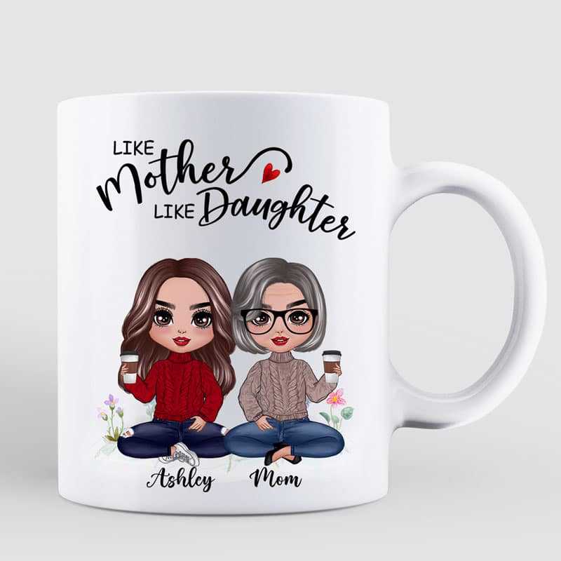 Mug Doll Mother And Daughters Personalized Mug 1