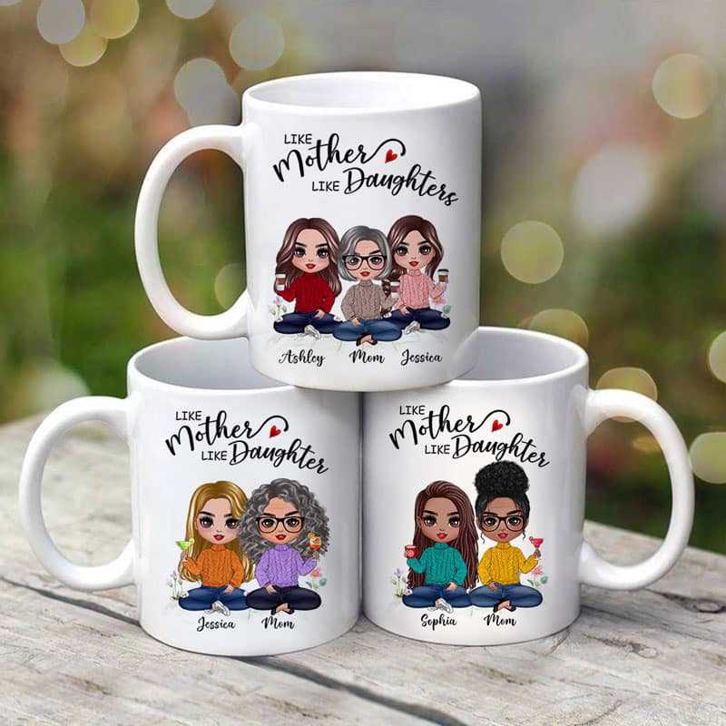 Mug Doll Mother And Daughters Personalized Mug 1