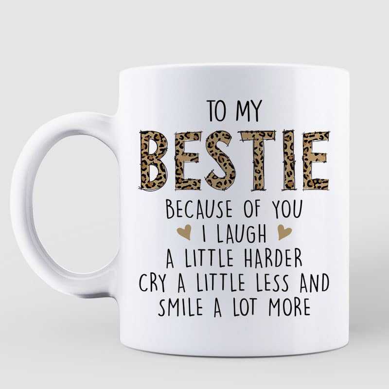 Mug Leopard Doll Girls Sitting Gift For Besties Sisters Siblings Personalized Mug