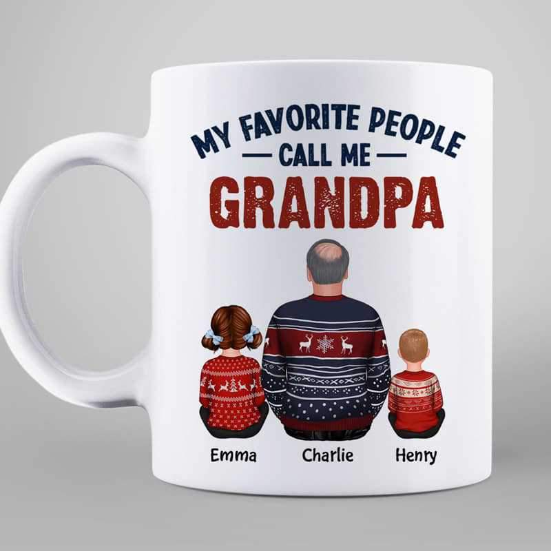 Mug My Favorite People Call Me Dad Grandpa Personalized Mug