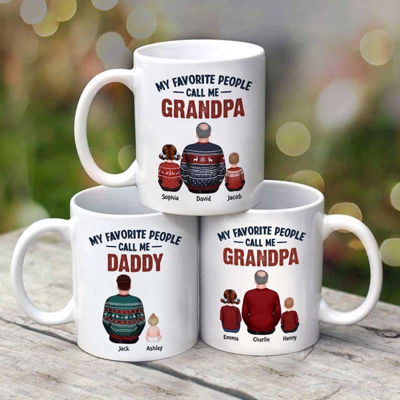 Mug My Favorite People Call Me Dad Grandpa Personalized Mug