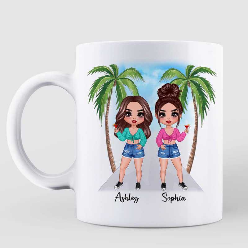 Mug Standing Doll Summer Besties Personalized Mug