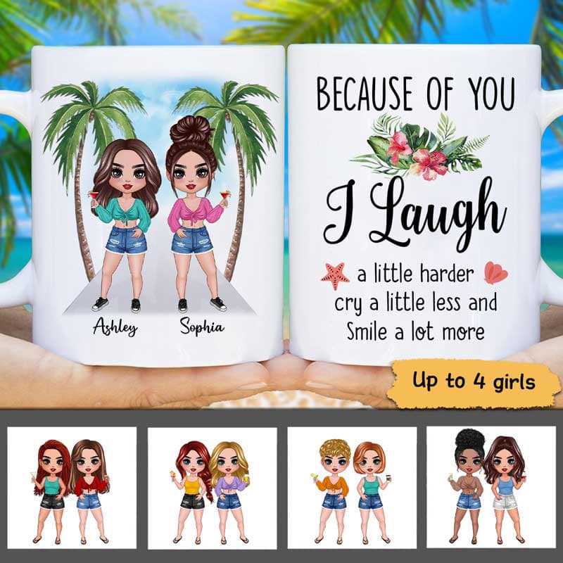 Mug Standing Doll Summer Besties Personalized Mug Ceramic Mug / White / 11oz