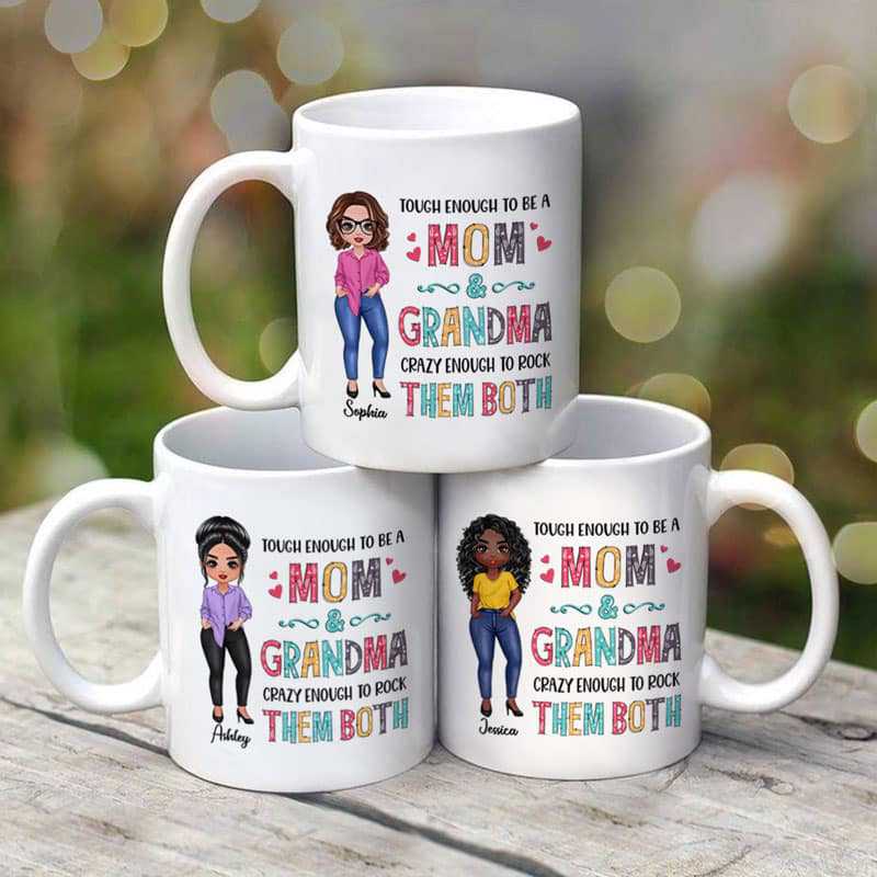 Mug Tough Mom Grandma Personalized Mug