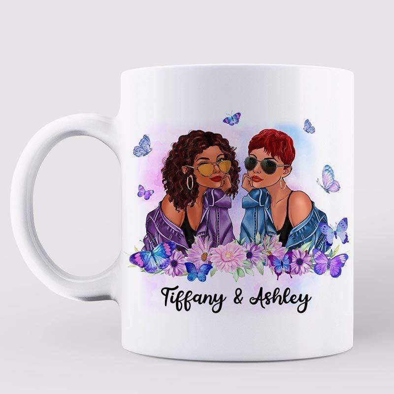 Mugs Butterflies Fashion Besties Personalized Mug 11oz