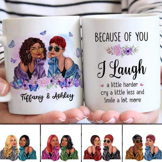 Mugs Butterflies Fashion Besties Personalized Mug 11oz