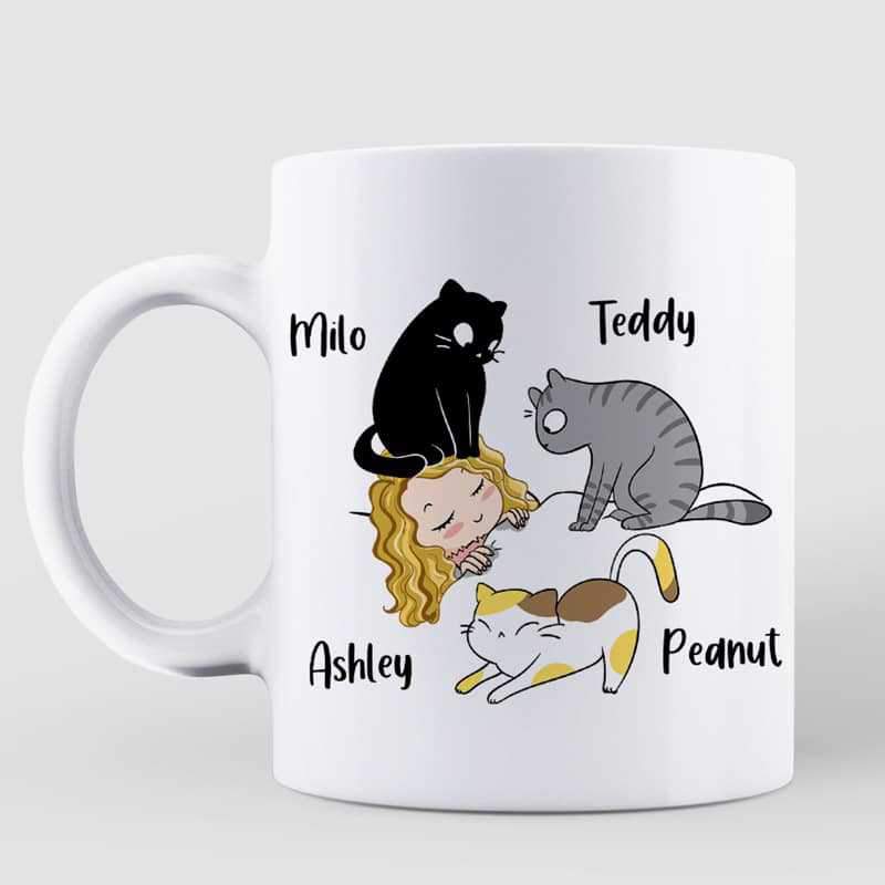 Mugs Cat Mom Don't Need An Alarm Personalized Mug 11oz