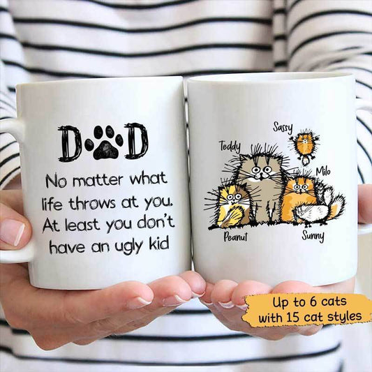 Mugs Dear Cat Dad No Matter What Personalized Mug 11oz