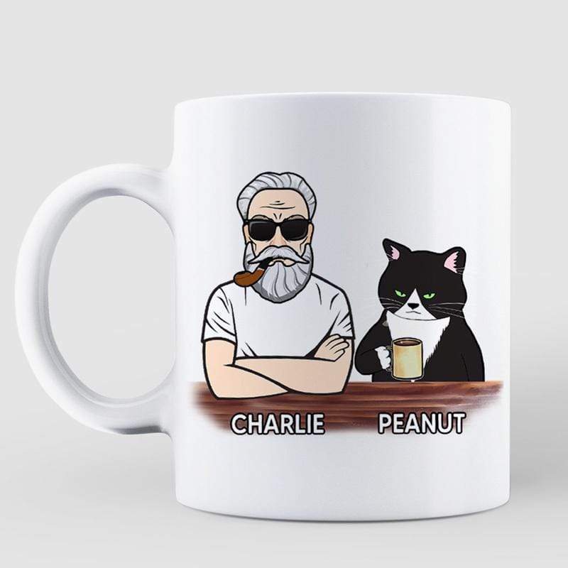 Mugs Father Of Cats Old Man Personalized Mug 11oz