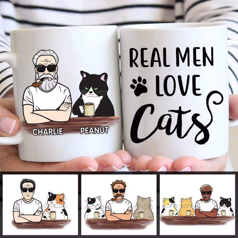 Mugs Father Of Cats Old Man Personalized Mug 11oz
