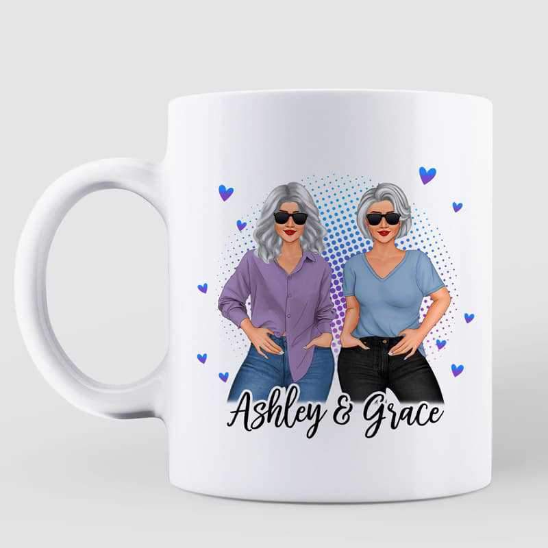 Mugs Friends Until Old Posing Women Personalized Mug 11oz