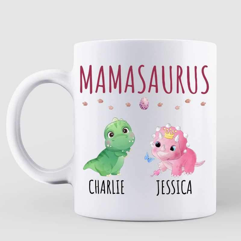 Mugs Mamasaurus Cute Little Dinosaurs Personalized Coffee Mug 11oz