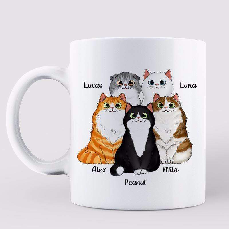 Mugs No Matter What Cat Dad Fluffy Cat Personalized Mug 11oz