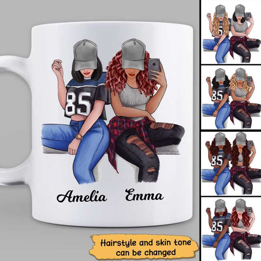 Mugs Selfie Best Friends Personalized Mug 11oz