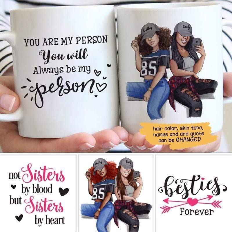Mugs Selfie Besties Personalized Coffee Mug 11oz