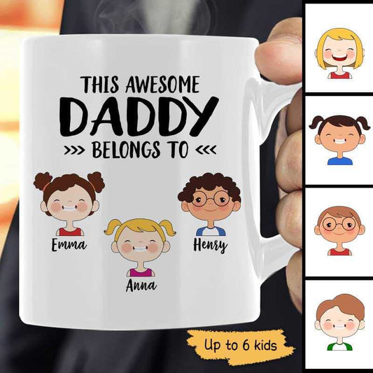 Mugs This Dad Mom Belongs To Cute Kid Face Personalized Coffee Mug 11oz