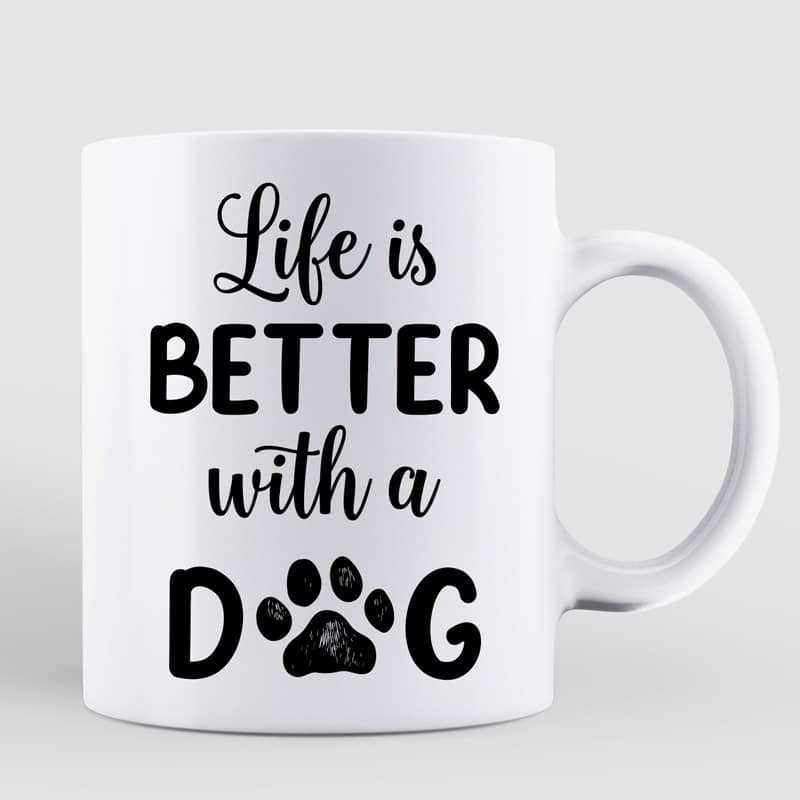 Mugs Woman And Dog At Sea Personalized Coffee Mug 11oz