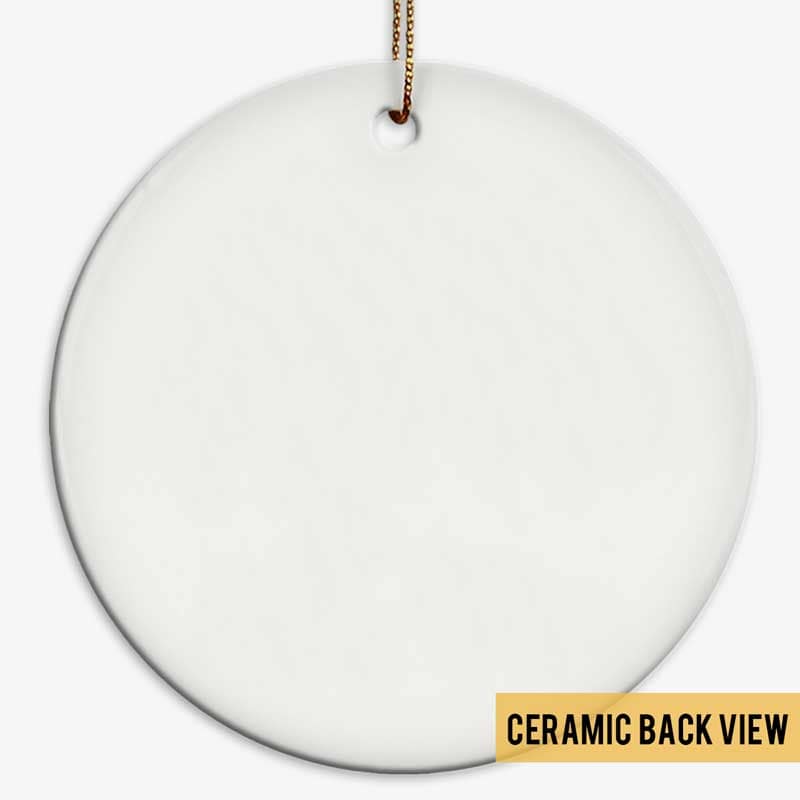 Ornament Holly Branch Memorial Personalized Circle Ornament