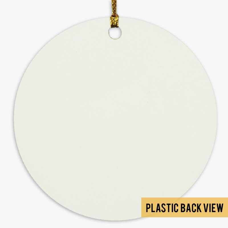 Ornament Holly Branch Memorial Personalized Circle Ornament