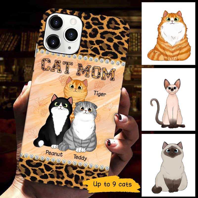 Phone Case Fluffy Cat Leopard Pattern Personalized Phone Case IPHONE / 12 PRO MAX