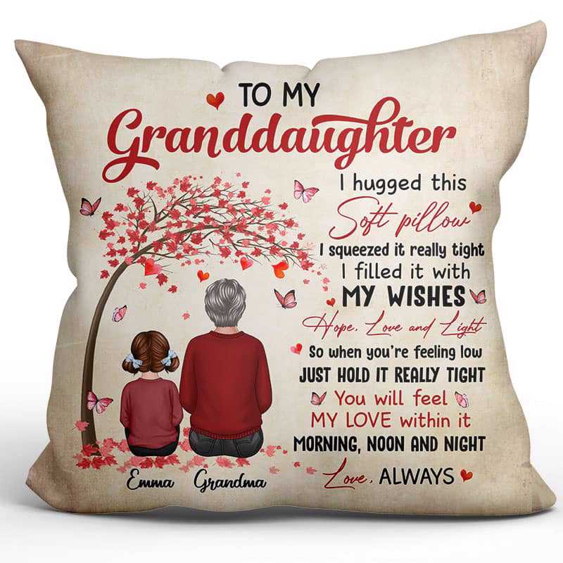 Pillow Grandma Gift To Grandson Granddaughter Personalized Pillow (Insert Included)
