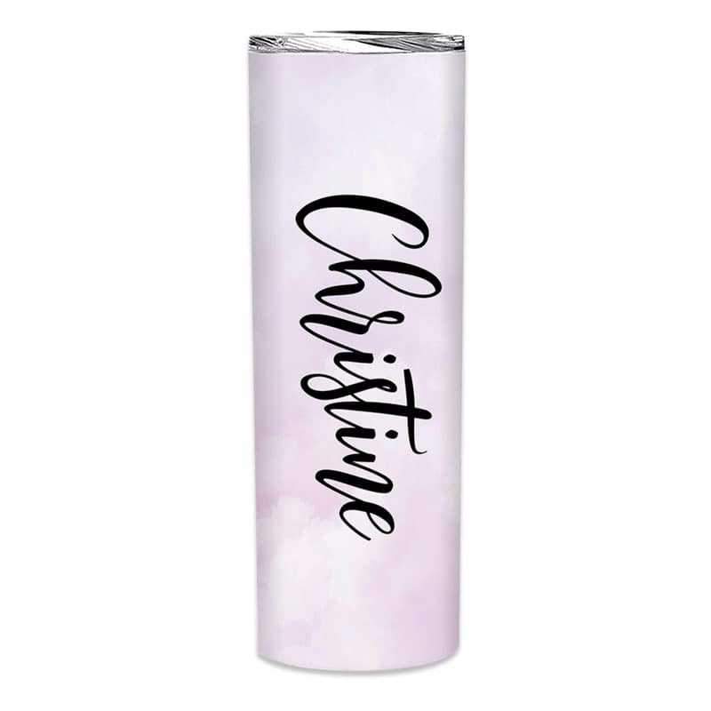Skinny Tumbler Birth Month Flower Name Birthday Gift Personalized Skinny Tumbler 20oz