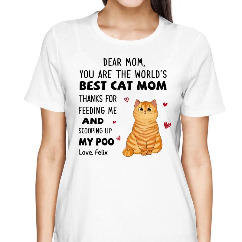 T-Shirt Best Cat Mom Dad Fluffy Cat Personalized Shirt