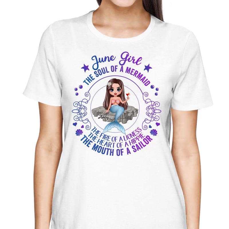 T-Shirt Birthday Gift Mermaid Doll Personalized Shirt