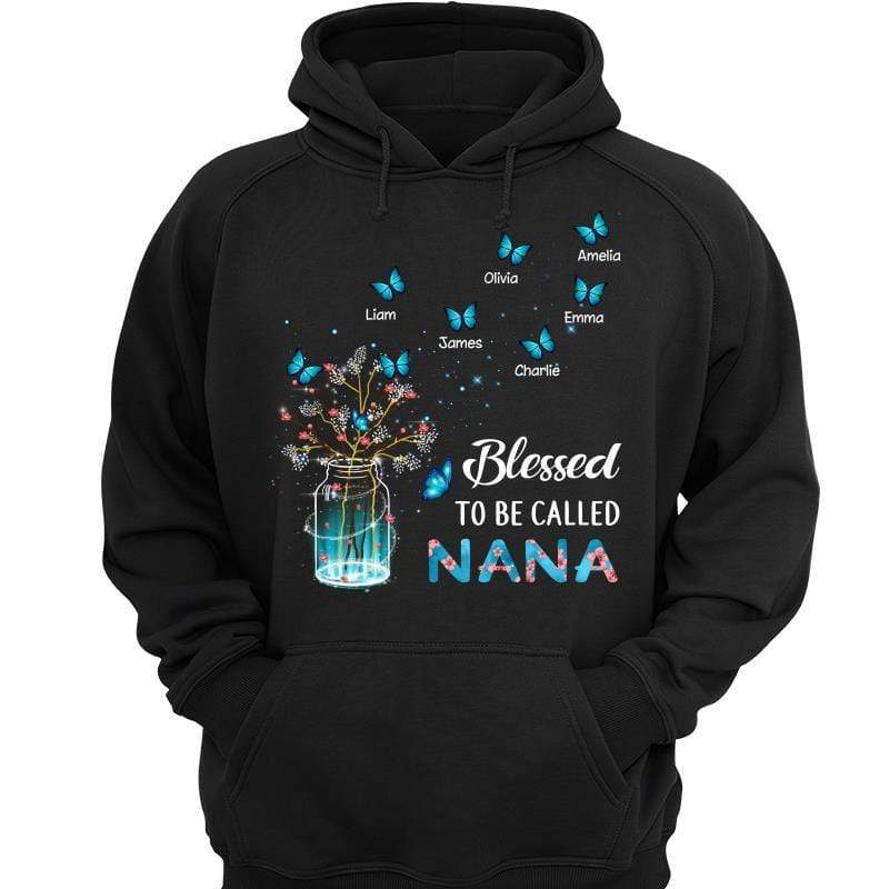 T-Shirt Blessed To Be Called Grandma Butterfly Personalized Shirt