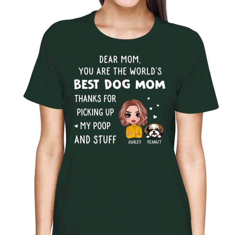 T-Shirt Dear Dog Mom Doll Woman And Dogs Mother‘s Day Gift Personalized Shirt