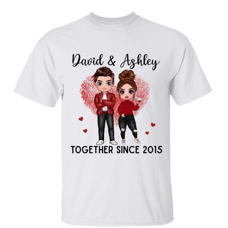 T-Shirt Doll Couple Together Since Anniversary Gift Personalized Shirt Classic Tee / White Classic Tee / S