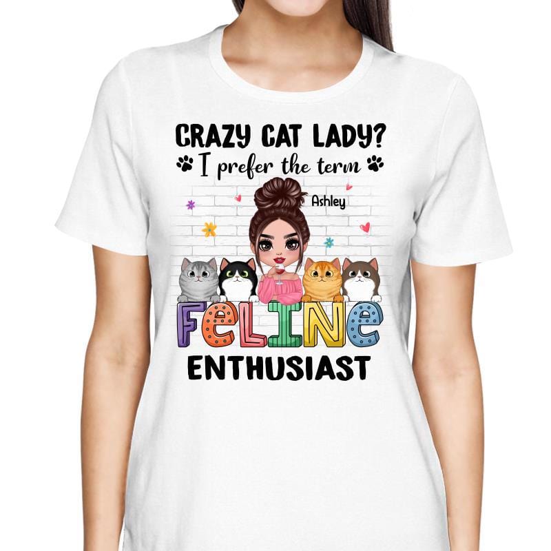 T-Shirt Feline Enthusiast Gift For Cat Lover Personalized Shirt