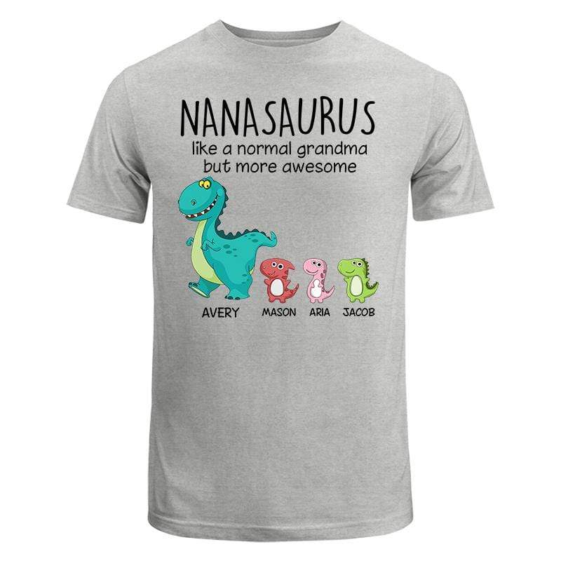 T-Shirt Grandmasaurus And Kids Personalized Shirt Classic Tee / Ash Classic Tee / S