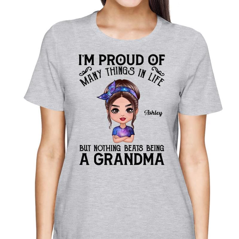 T-Shirt Nothing Beats Being A Grandma Doll Woman Personalized Shirt