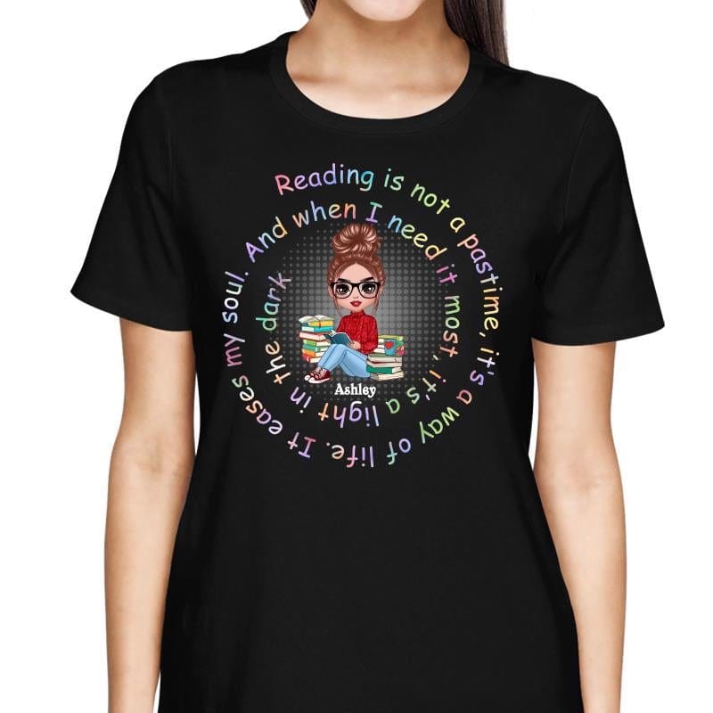 T-Shirt Reading It‘s a Way Of Life Doll Book Lover Bookworm Gift Personalized Shirt