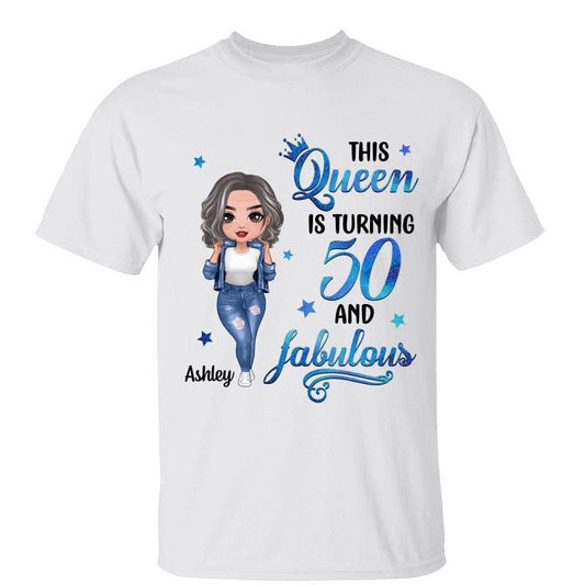 T-Shirt This Queen Is Turning Fabulous Cool Doll Personalized Shirt Classic Tee / White Classic Tee / S