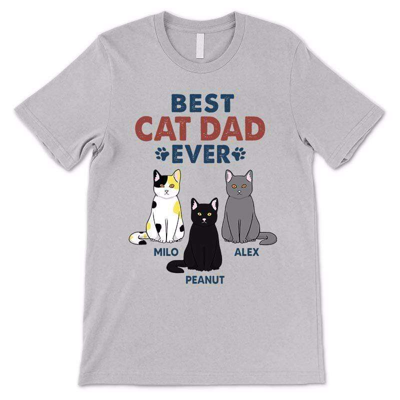 T-shirts Best Cat Dad Ever Just Ask Retro Cat Personalized Shirt