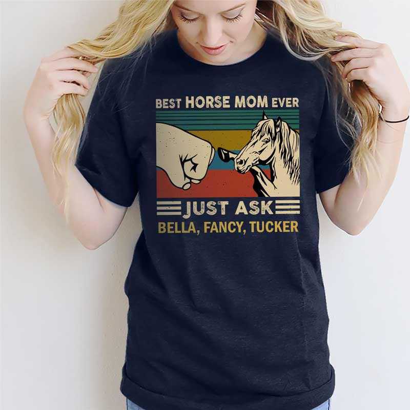 T-shirts Best Horse Dad Ever Just Ask Personalized Shirt