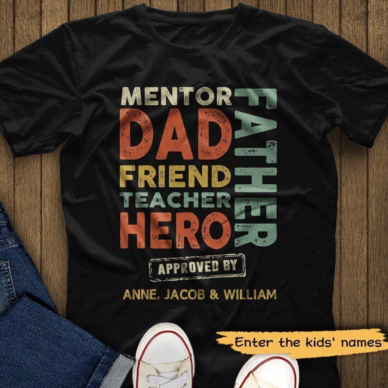 T-shirts Dad Titles Personalized Shirt Classic Tee / S / Black