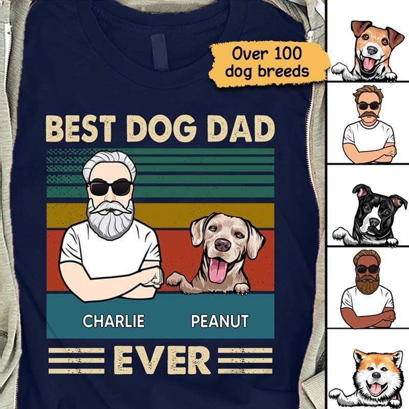 T-shirts Dog Dad Old Man Personalized Shirt