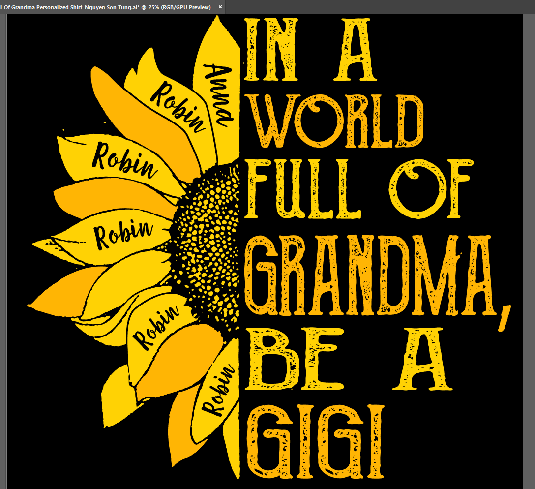T-shirts In A World Full Of Grandma Personalized Shirt
